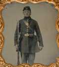 SIXTH-PLATE TINTYPE OF AN ARMED UNION SOLDIER