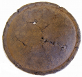 SECTION OF A PEWTER MIRROR RECOVERED FROM CS WINTER CAMP, CAROLINE COUNTY, VIRGINIA