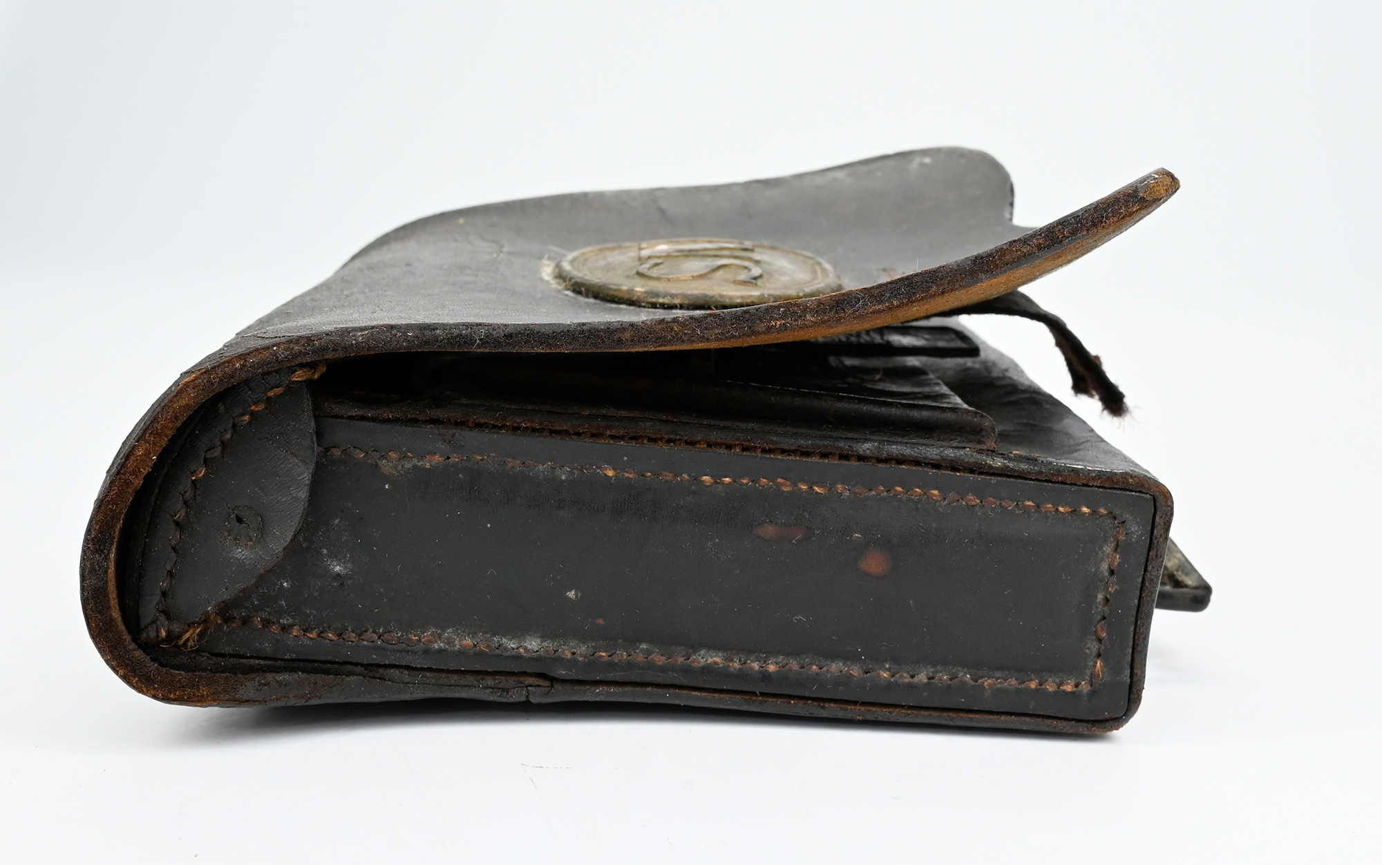 .58 CALIBER INFANTRY CARTRIDGE BOX BY BAKER AND MCKENNEY WITH NEW YORK ...