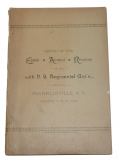 8TH ANNUAL REUNION BOOKLET – 64TH NEW YORK REGIMENTAL ASSOCIATION, 1896