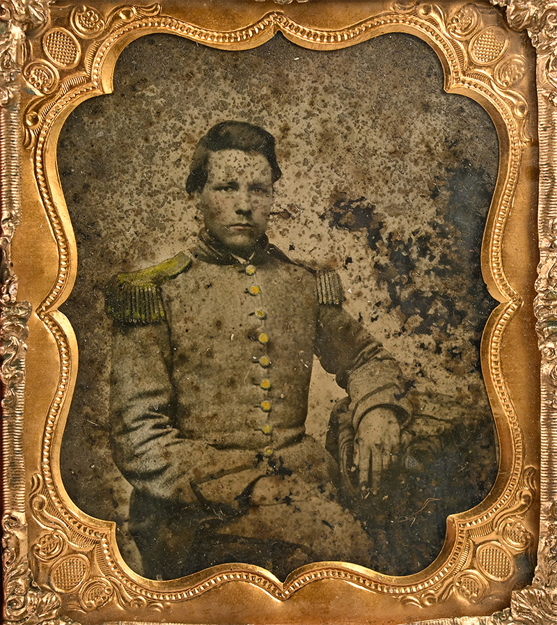 AMBROTYPE OF JOSEPH T. ROWLAND Co. A 41st VIRGINIA