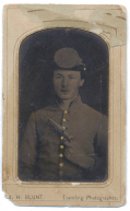TINTYPE (IN CDV MOUNT) OF A CONFEDERATE SOLDIER “PETER JONES”
