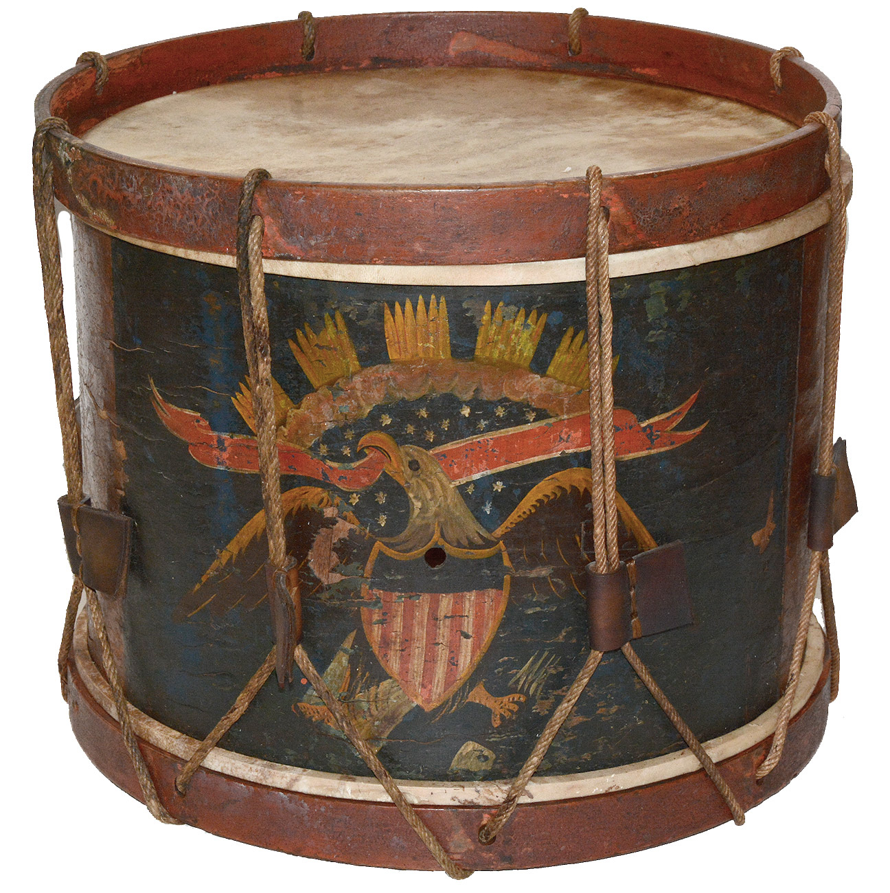 TWO-THIRDS SIZE PAINTED EAGLE DRUM