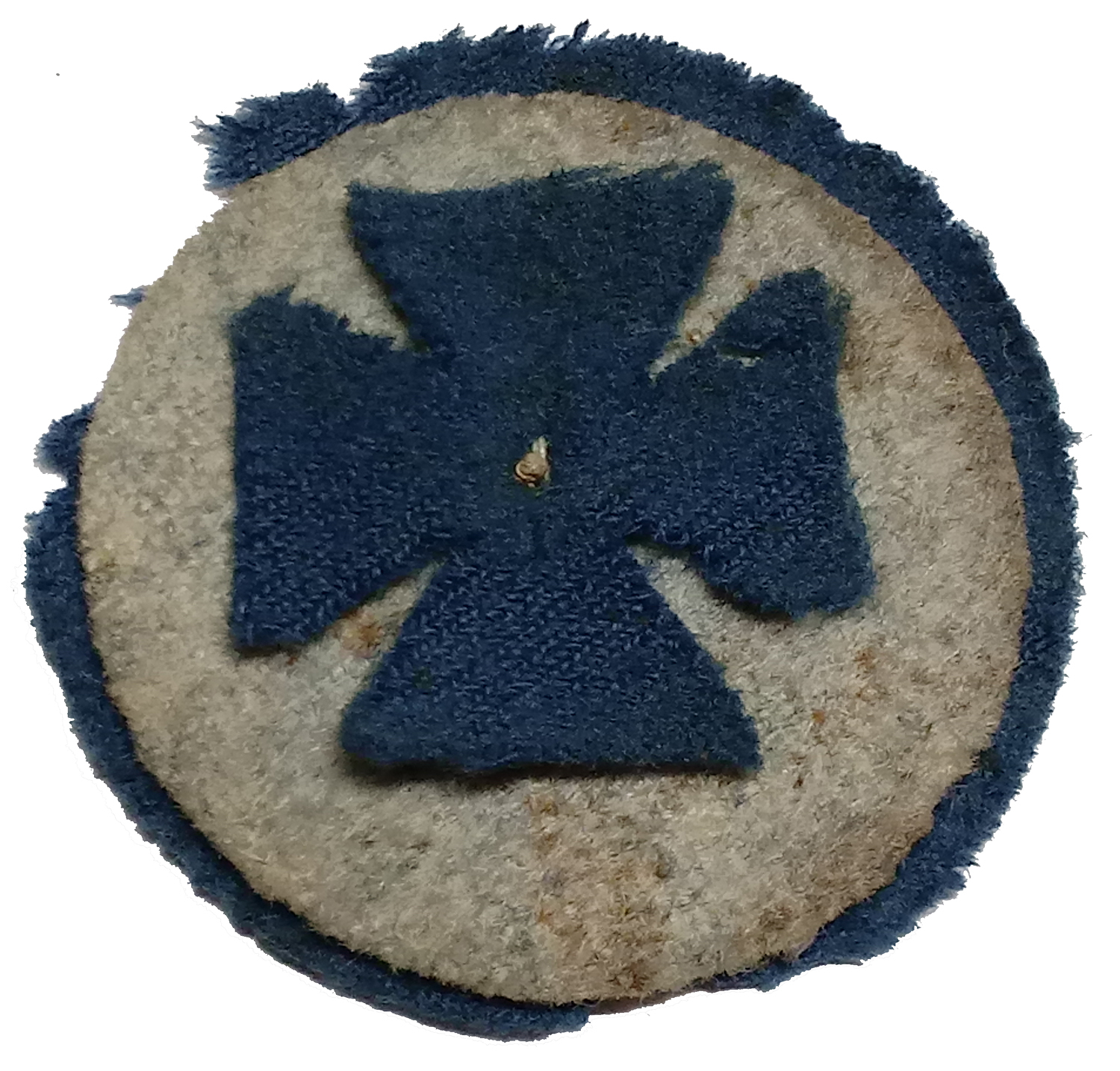 RARE WARTIME CLOTH THIRD DIVISION FIFTH CORPS BADGE OF C.E. DEARING 16th MAINE