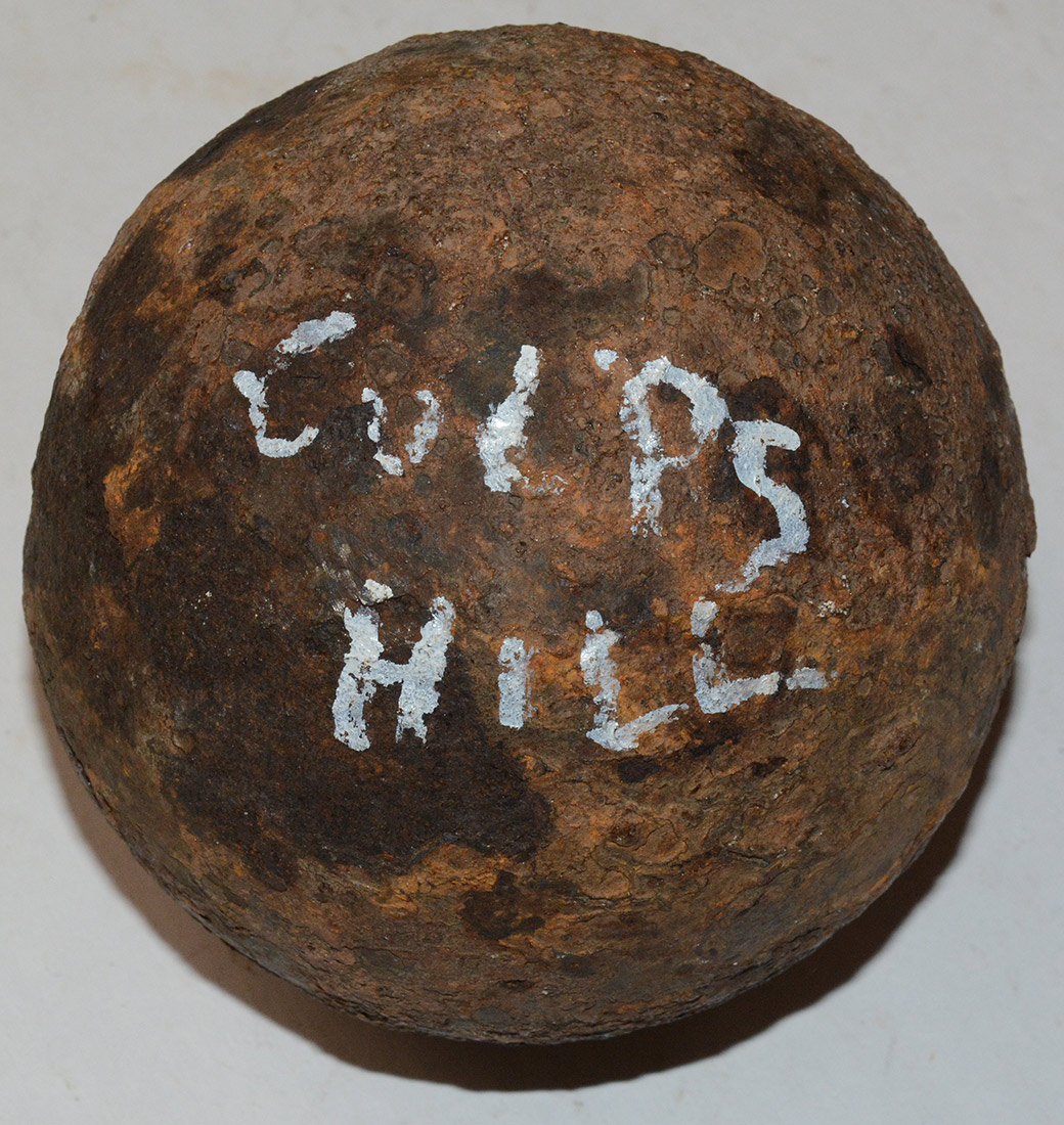 US 4.52 12LB SPHERICAL SHOT RECOVERED ON CULP’S HILL - KEN BREAM COLLECTION