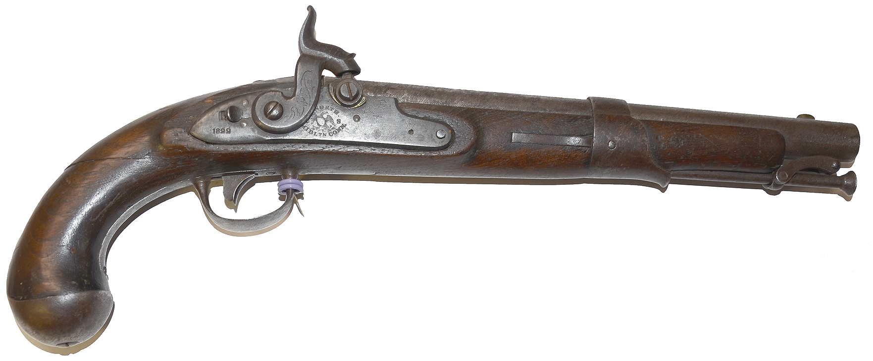 1819 NORTH PERCUSSION-CONVERSION PISTOL PICKED UP ON THE GETTYSBURG BATTLEFIELD