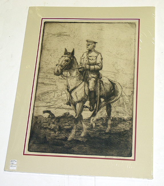 GENERAL JOHN J. PERSHING LITHOGRAPH BY BERNHARDT WALL