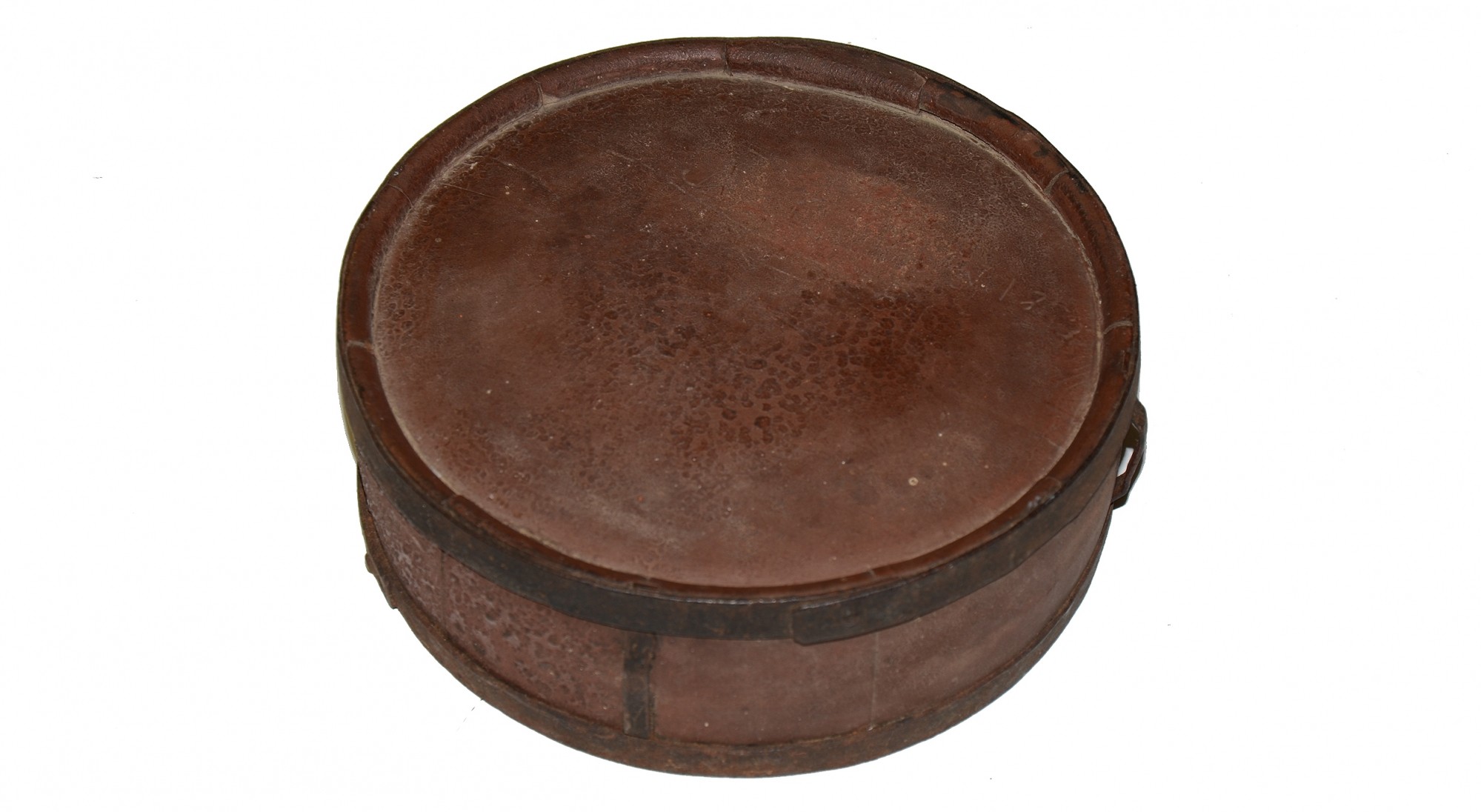 ORIGINAL CS WOOD DRUM CANTEEN WITH A PARTIAL ID