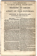 COMPLETE REPORT ON THE ORGANIZATION AND CAMPAIGNS OF THE ARMY OF THE POTOMAC, BY GEORGE B. MCCLELLAN