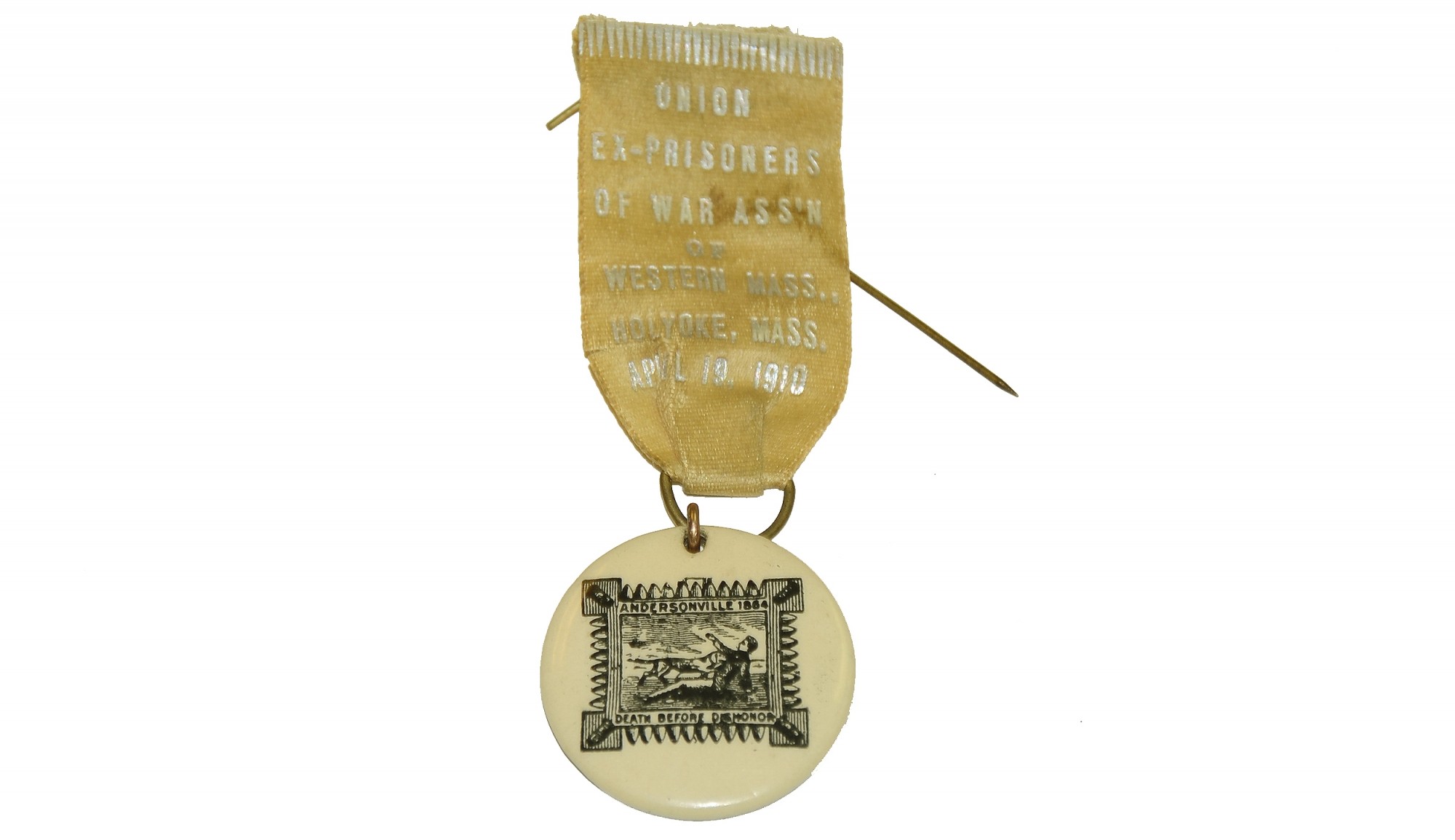 1910 UNION EX-PRISONER OF WAR BADGE - MASSACHUSETTS