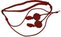 INDIAN WARS & SPANISH-AMERICAN WAR-ERA RED ARTILLERY AIGUILLETTE SHOULDER CORD