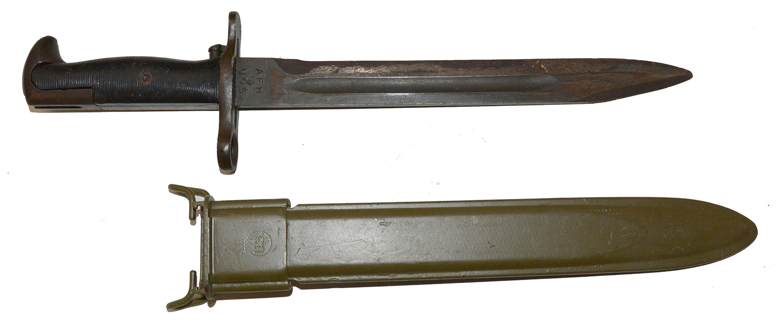 WW2 M-1 GARAND BAYONET AND SCABBARD