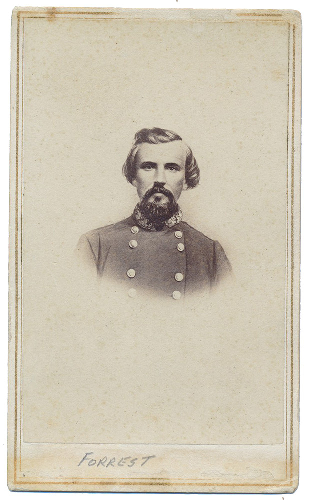 CDV OF CONFEDERATE GENERAL NATHAN BEDFORD FORREST — Horse Soldier