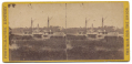 STEREO CARD VIEW OF THE GUNBOAT MENDOTA IN THE JAMES RIVER