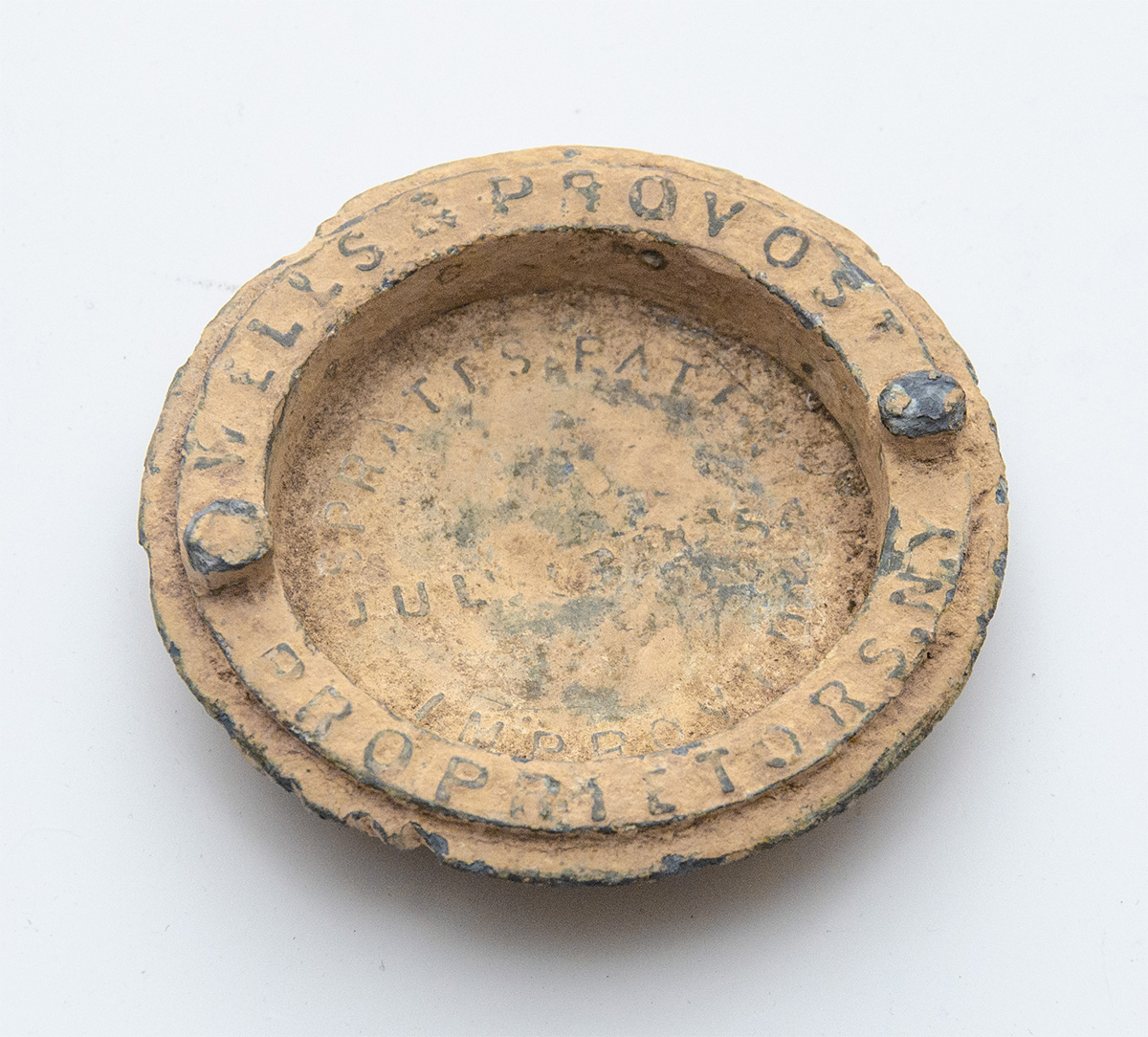 WELLS PROVOST JAR/RATION LID - SHIELDS MUSEUM