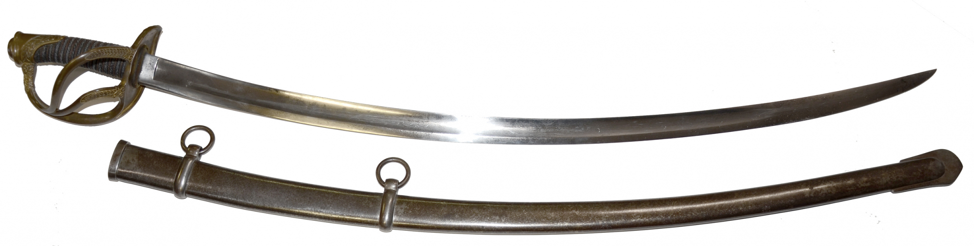 1840 STYLE CAVALRY OFFICER’S SABER WITH AMES 1861 DATED AND INSPECTED BLADE