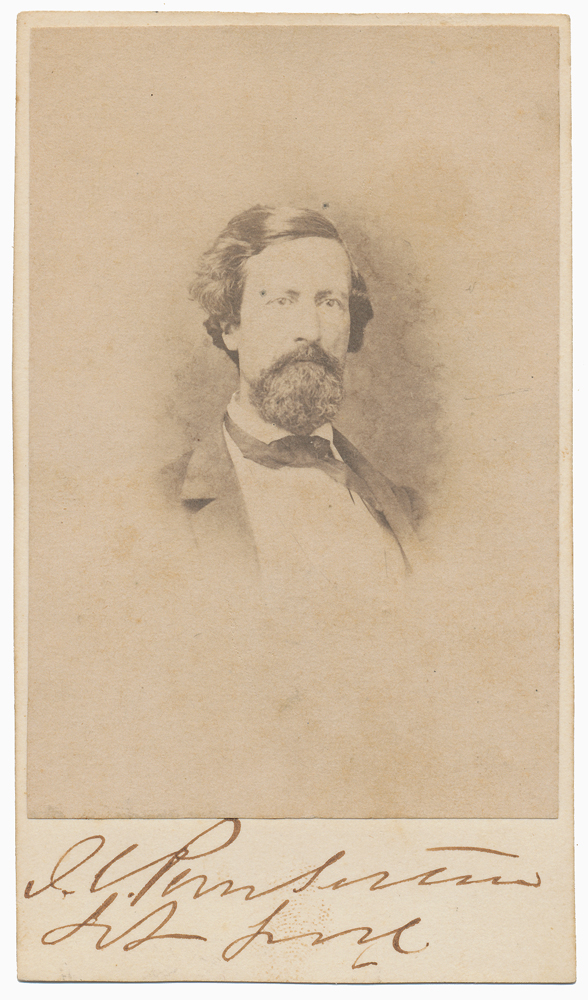 AUTOGRAPHED CDV OF GENERAL JOHN C. PEMBERTON OF VICKSBURG FAME