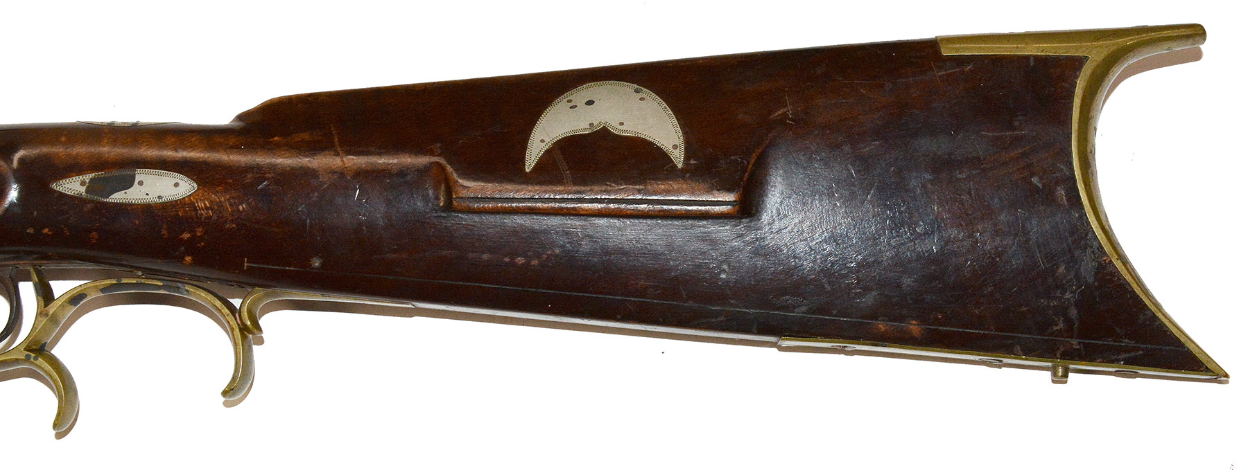 PERCUSSION FULL STOCK PENNSYLVANIA/KENTUCKY RIFLE WITH PIERCED