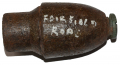 NOSE SECTION OF 3” HOTCHKISS CASE SHOT SHELL – FAIRFIELD ROAD, GETTYSBURG – KEN BREAM COLLECTION