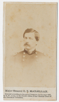 BUST VIEW CDV OF MAJOR GENERAL GEORGE B. MCCLELLAN