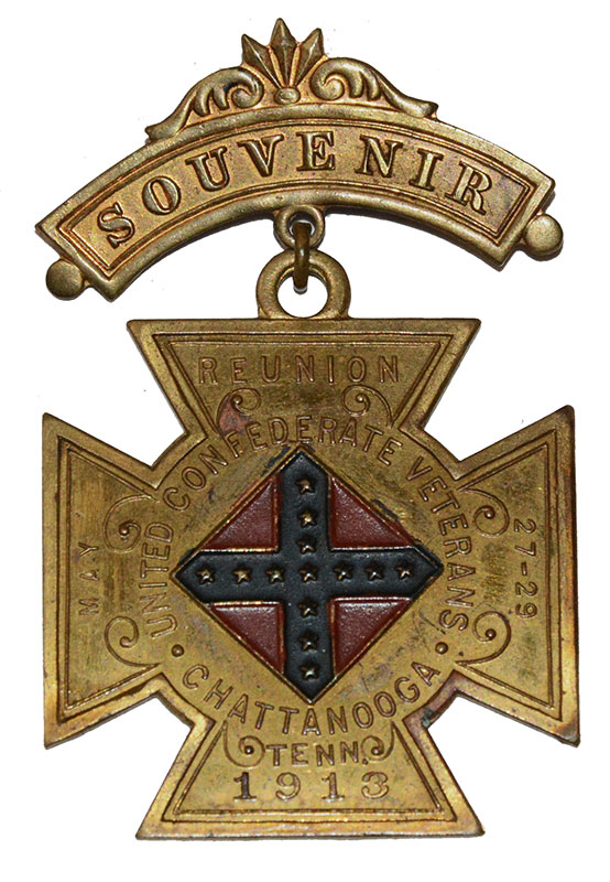 UNITED CONFEDERATE VETERANS 1913 REUNION BADGE