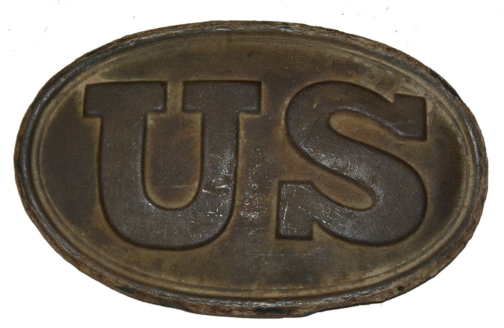 RELIC U.S. “W.H. SMITH” CARTRIDGE BOX PLATE FROM 1ST DAYS FIELD, GETTYSBURG, KEN BREAM COLLECTION