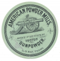 AMERICAN POWDER MILLS BOSTON CIRCULAR LABEL