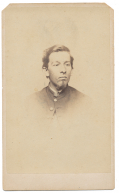 CDV BUST VIEW OF UNION SOLDIER WITH UNUSUAL HANDWRITTEN PHOTOGRAPHER’S MARK