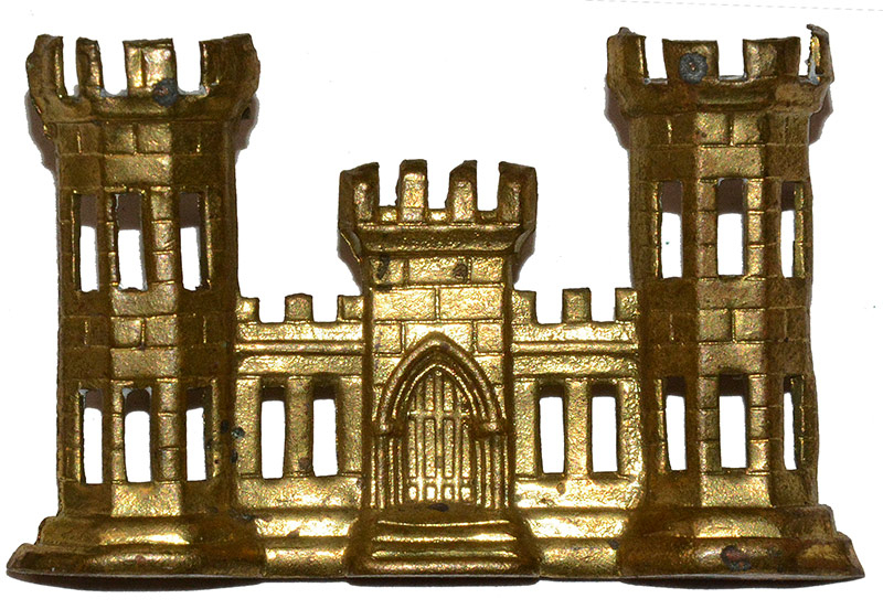 PATTERN 1851 ENLISTED ENGINEERS CIVIL WAR HAT INSIGNIA