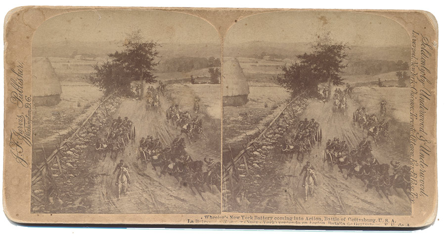 STEREO CARD VIEW OF THE GETTYSBURG CYCLORAMA BY PHILIPPOTEAUX