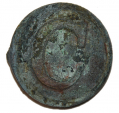 CONFEDERATE LINED “C” BUTTON FROM THE MAYO WAREHOUSE IN RICHMOND