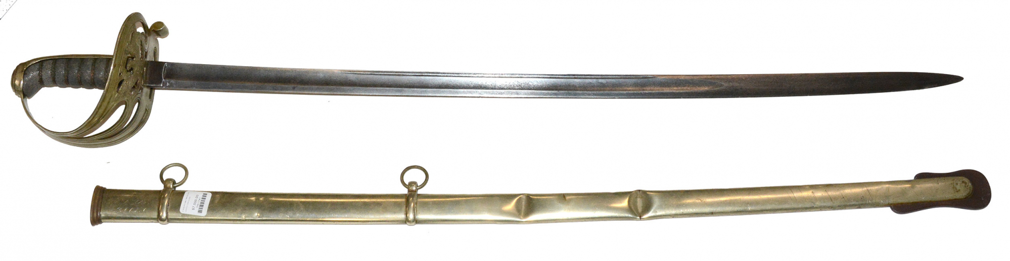 HISTORIC INSCRIBED SWORD OF COL. WASHINGTON PINCKNEY SHOOTER, 1st SOUTH CAROLINA, KILLED IN ACTION AT SPOTTSYLVANIA: “I KNOW THAT I AM A DEAD MAN.” 