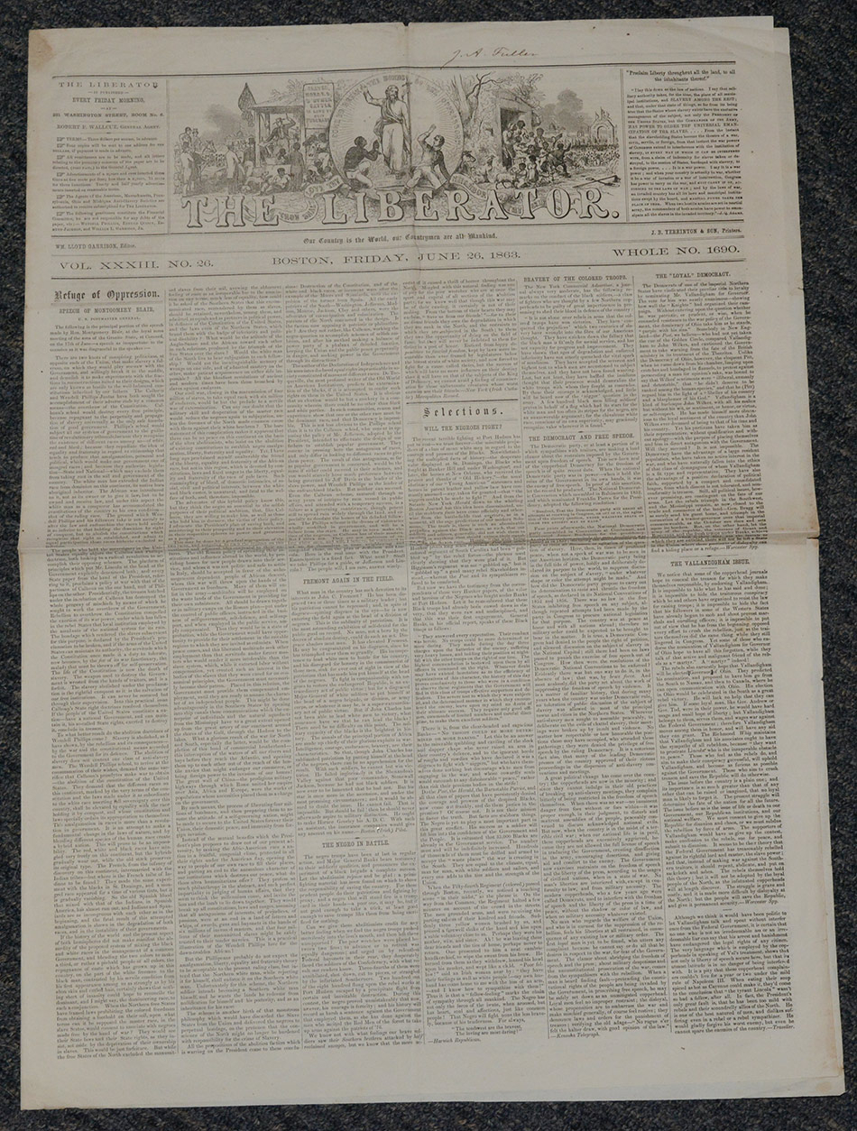THE LIBERATOR - BOSTON, JUNE 26, 1863