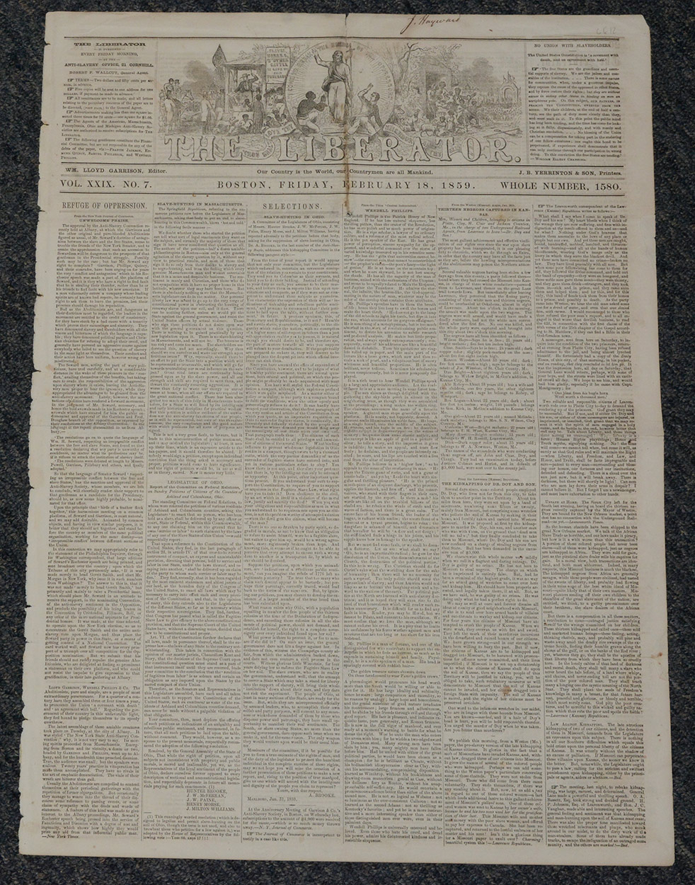 THE LIBERATOR - BOSTON, FEBRUARY 18, 1859