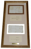 PAIR OF FRAMED 1865 DOCUMENTS RELATED TO SAMUEL P. LEWIS, 37TH VIRGINIA MILITIA