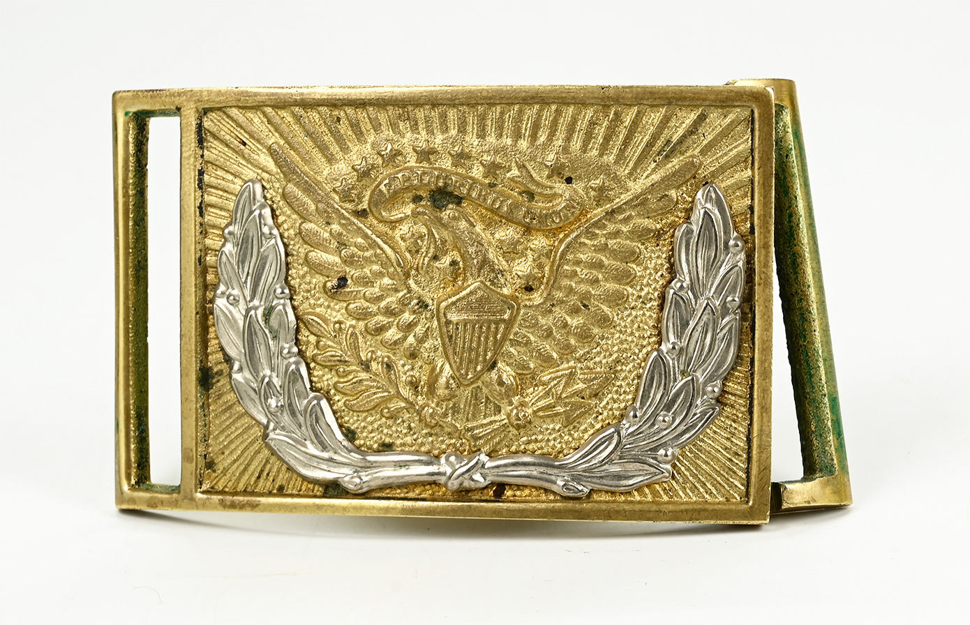 NICE MODEL 1851 SWORD BELT PLATE WITH MATCHING BENCH NUMBERED KEEPER