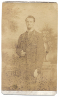 CDV OF UNIDENTIFIED MEMBER OF 1ST S.C. ARTILLERY IN CIVILIAN CLOTHES