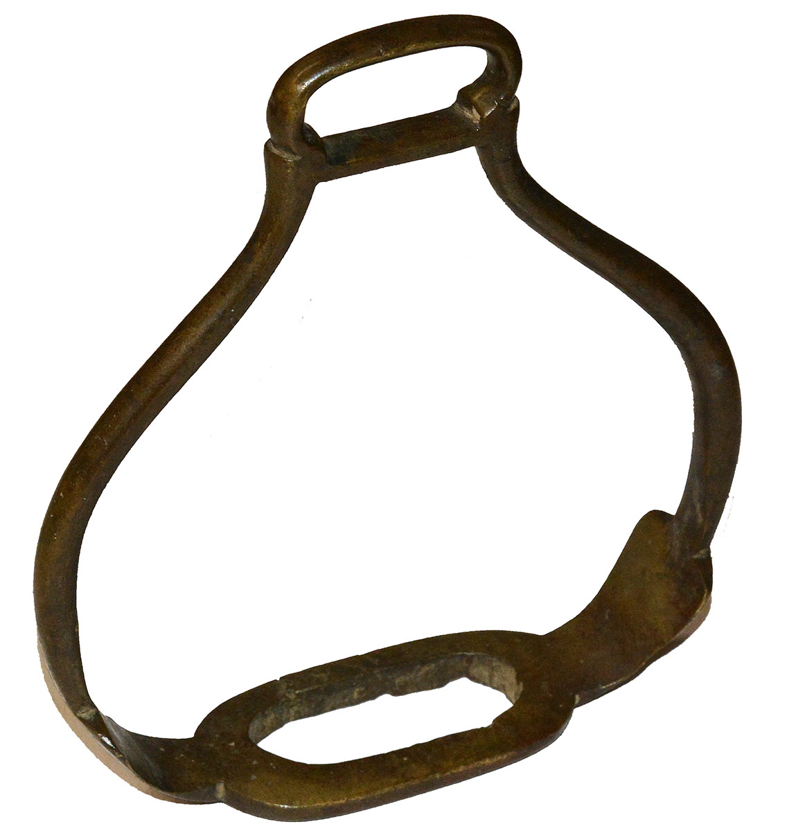 SINGLE, EARLY 19TH CENTURY BRASS STIRRUP — Horse Soldier