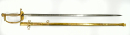 MODEL 1860 GENERAL OFFICER’S SWORD, GILT HILT AND SCABBARD, SILVER GRIP, AND DAMASCENE BLADE 