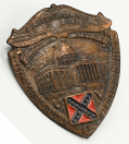 1916 BIRMINGHAM UCV BADGE OF JOHN W. ASHCRAFT, TENNESSEE CAVALRY