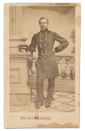 CDV OF C.S. GENERAL P.G.T. BEAUREGARD WITH CHARLESTON, SC. BACKMARK