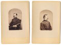 GROUP OF FOUR DAN SICKLES CABINET CARD PHOTOGRAPHS
