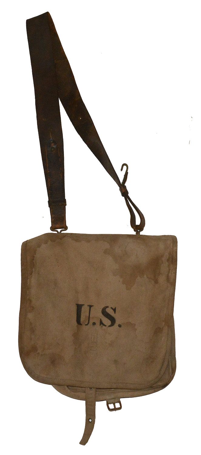PATTERN 1878 HAVERSACK & SLING WITH MODEL 1874 MEAT CAN WITH UTENSILS