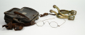 CIVIL WAR SPURS WITH COMMERCIAL HAVERSACK AND GLASSES OF SAMUEL SCHULTZ, CO. D, 2nd PA CAVALRY