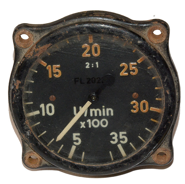 WORLD WAR TWO GERMAN ME 109 TACHOMETER — Horse Soldier