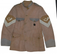 MODEL 1898 KHAKI US ARMY UNIFORM JACKET WITH 1ST BRIGADE, 3RD DIVISION, 5th CORPS BADGE