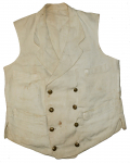 19TH CENTURY DOUBLE-BREASTED FOUR-POCKET VEST WITH EAGLE BUTTONS