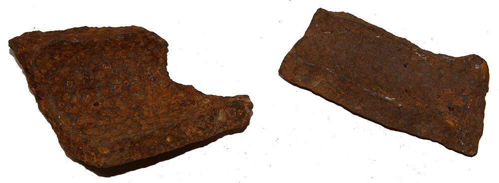 TWO US/CS 3” PROJECTILE SHELL FRAGMENTS RECOVERED IN GETTYSBURG