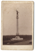 CABINET CARD VIEW OF THE NEW JERSEY STATE MONUMENT AT ANTIETAM