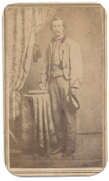 CDV OF ROBERT W. FRAZER, WASHINGTON ARTILLERY OF NEW ORLEANS - MORTALLY WOUNDED AT JONESBORO